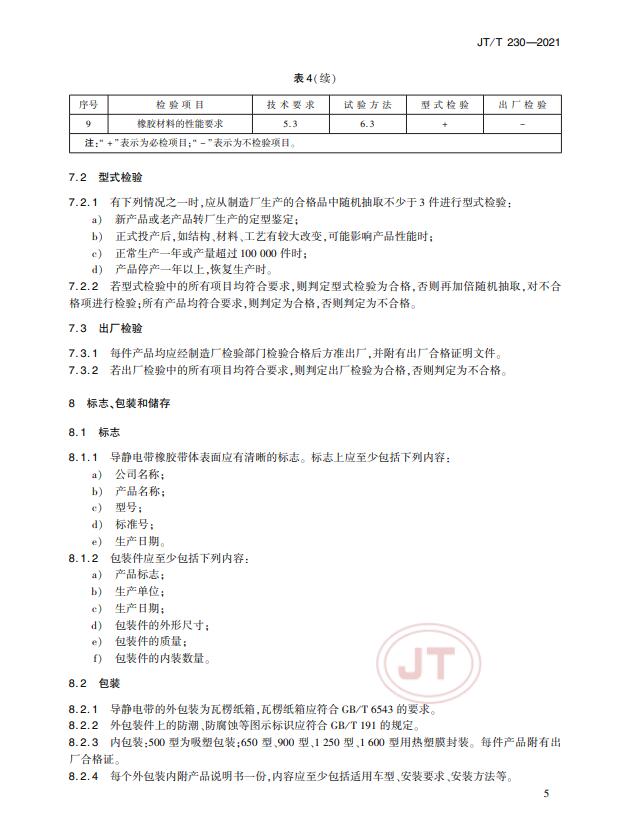 JT/T230-2021標(biāo)準(zhǔn)